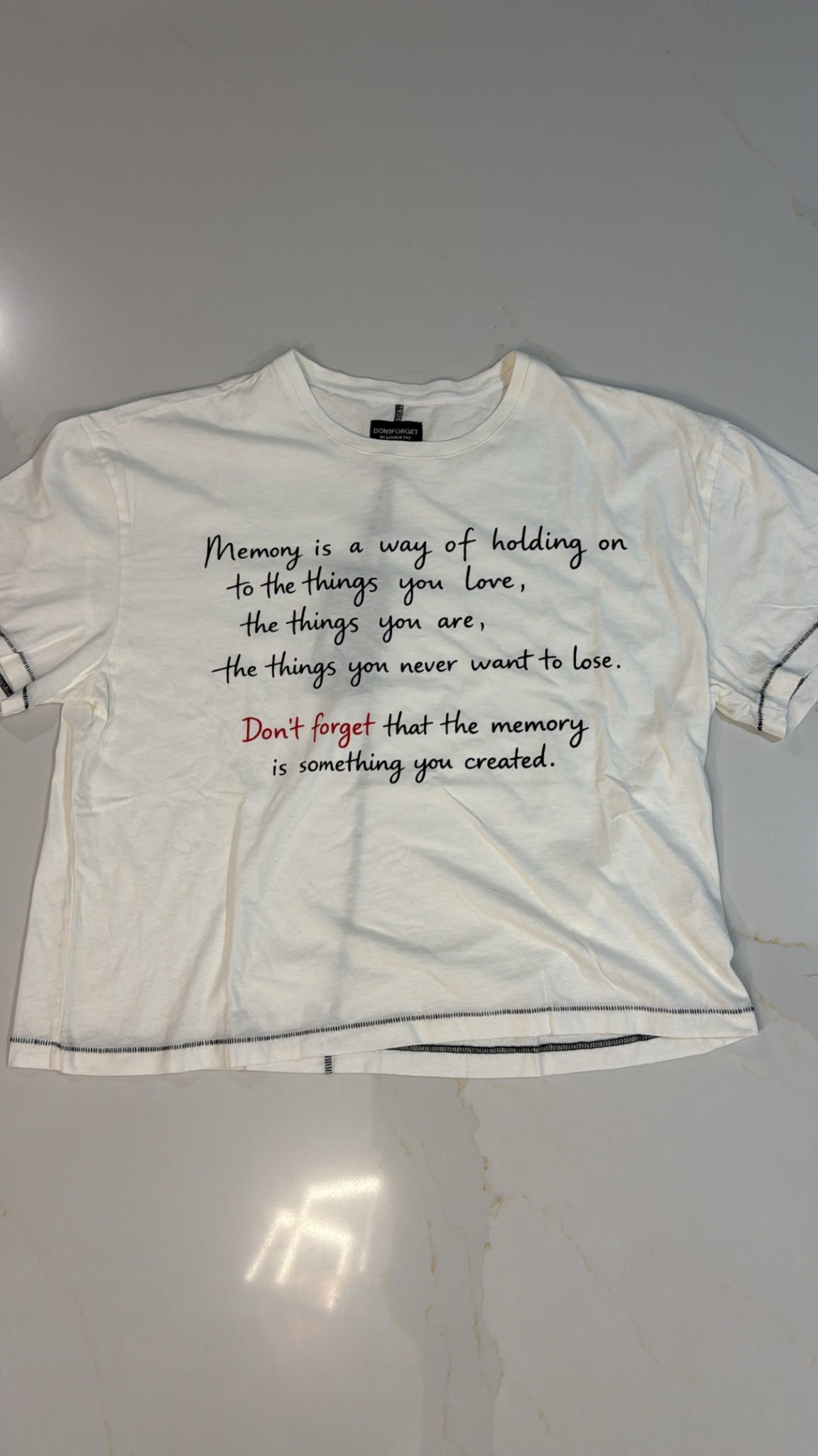 Scripted tee