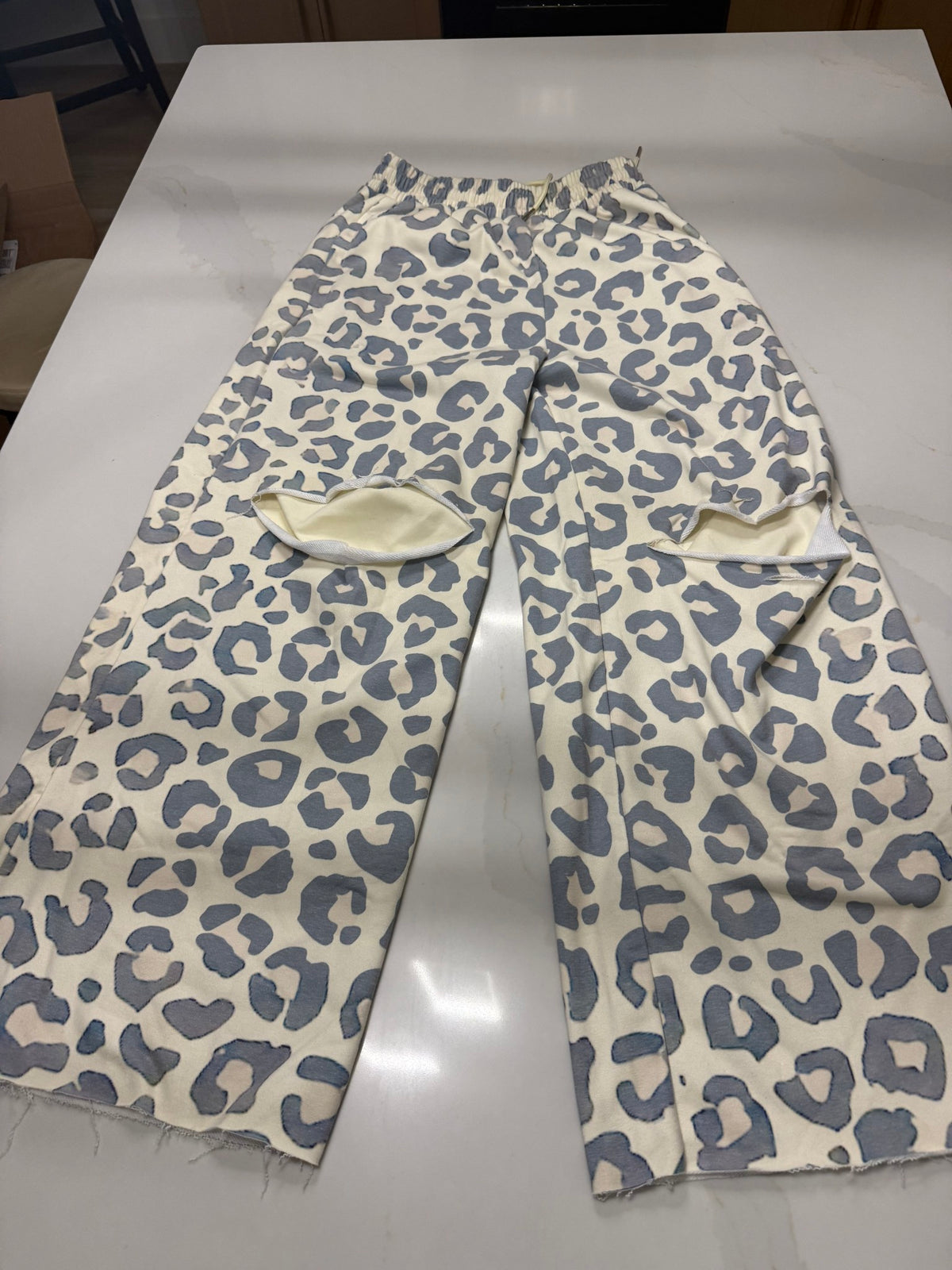 white leopard sweats
