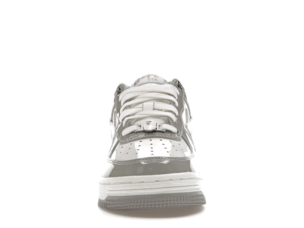 A Bathing Ape Bape Sta Patent Leather White Grey (2023)