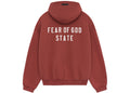Fear of God Essentials Heavy Fleece Fullzip Hoodie Crimson