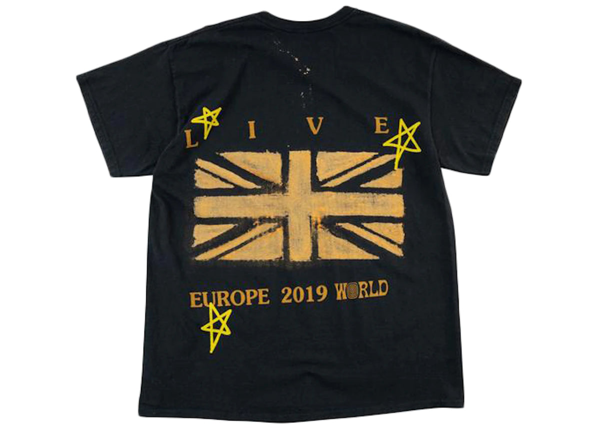 Travis Scott Astroworld Tour London Union Jack T-Shirt Black