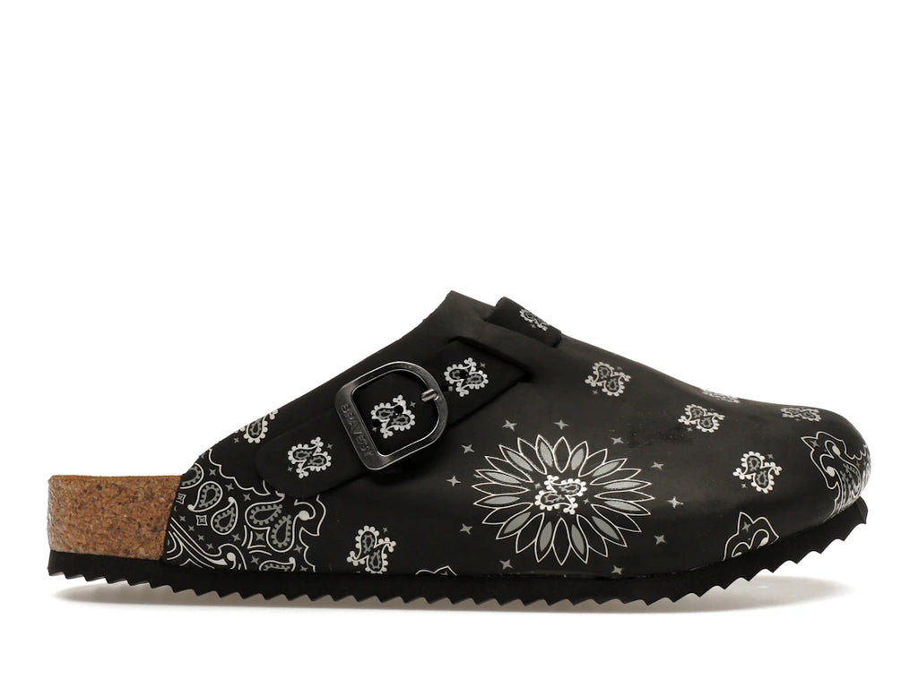 Bravest Studios Suede Paisley Clogs Black