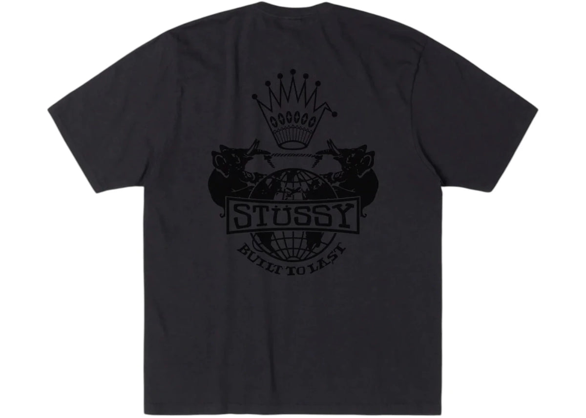 Stussy Built To Last Pigment Dyed Tee Faded Black