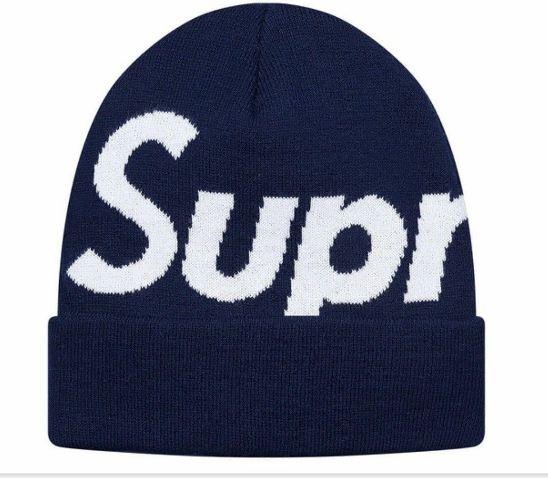 Supreme Navy Blue Beanie FW22