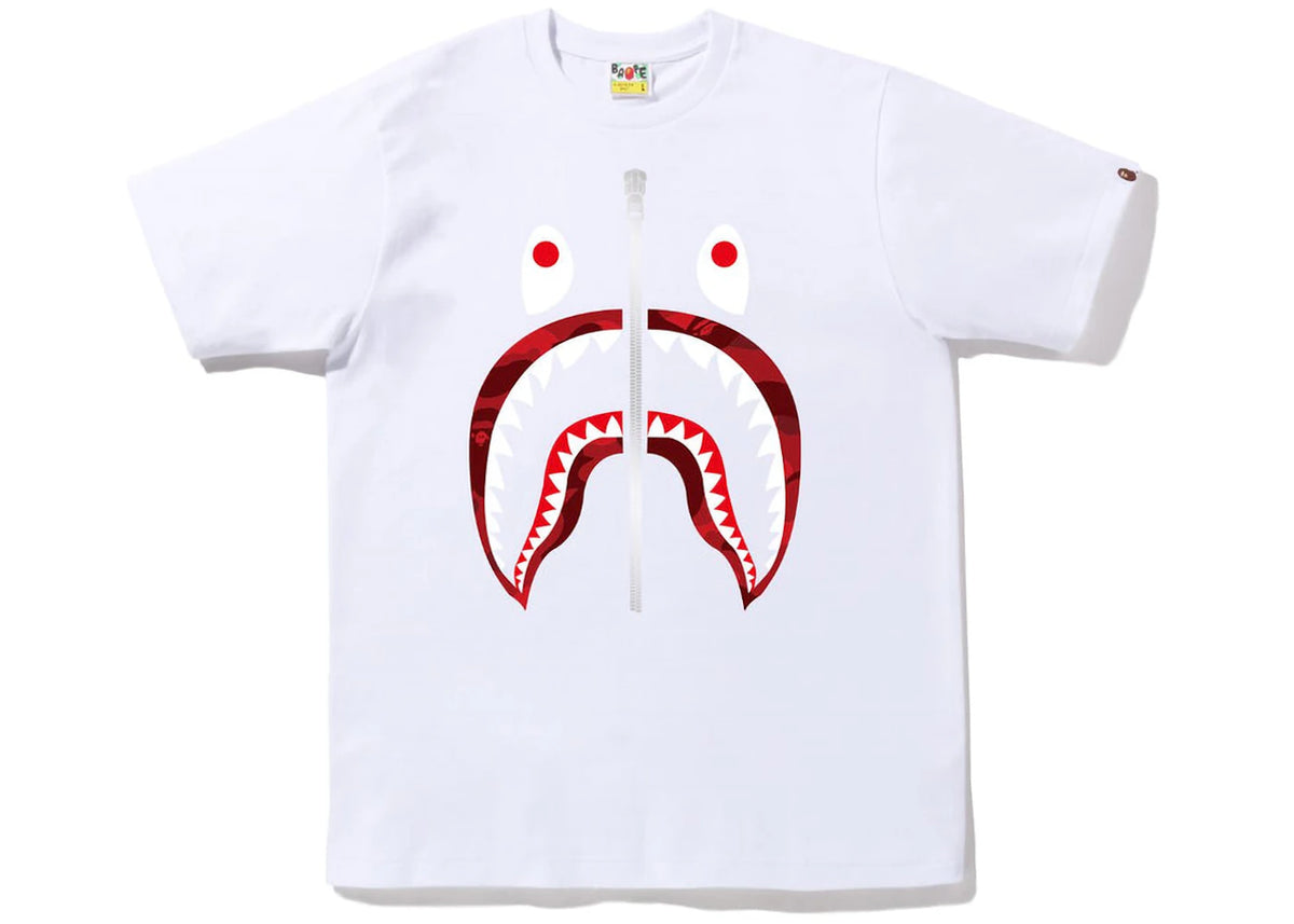 BAPE Color Camo Shark Tee (FW22) White Red