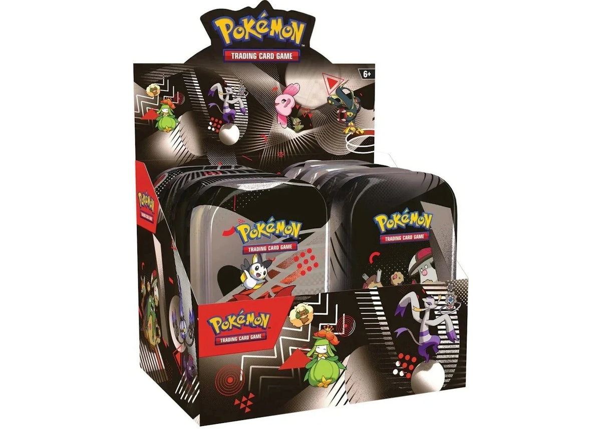Pokémon Scarlet & Violet Unova White Flare & Black Bolt Mini Tin Display